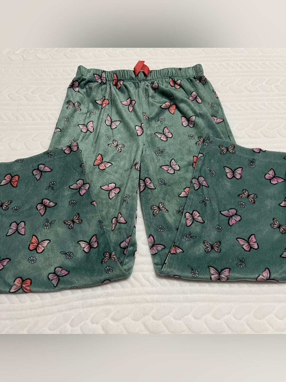 💗 Wonder Nation‎ - Girls Green Butterfly Print Pajama Bottoms